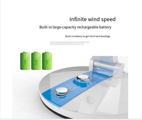 Protable ミニ小型 リチャージ可能な手扇 LEDライトと調整速度