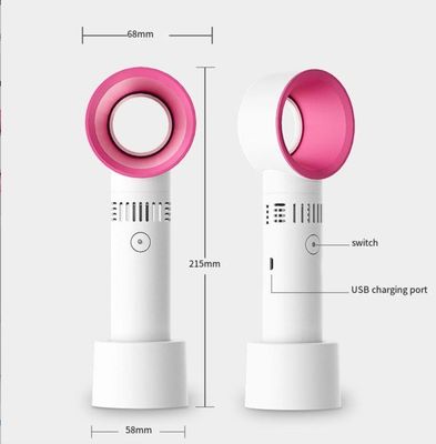 携帯型ABSPC ミニUSB充電 デスクトップの毛穴吹くためのハンドヘルドの葉のない扇風機