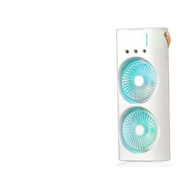 遠隔制御と冷却機能を持つ家庭用ホワイトダブルファンエアクーラー