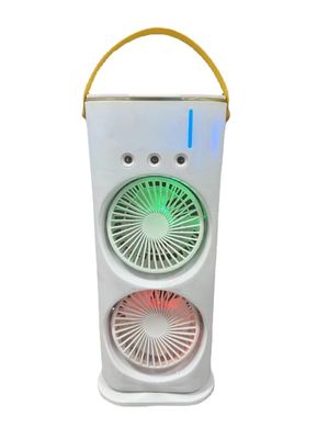 遠隔制御と冷却機能を持つ家庭用ホワイトダブルファンエアクーラー