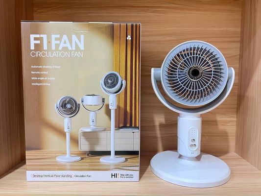 高さ調節可能 4000mA ポータブルUSB充電式 スタンドファン タイムリング LEDランプライト