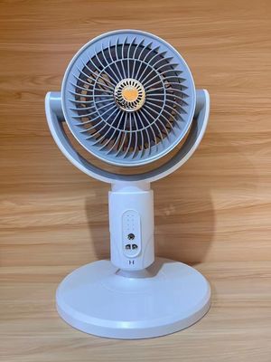 高さ調節可能 4000mA ポータブルUSB充電式 スタンドファン タイムリング LEDランプライト
