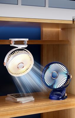 USB 充電可能 6 インチ 携帯扇風機 夜光 720 回転 家庭用 パーソナル クリップ扇風機