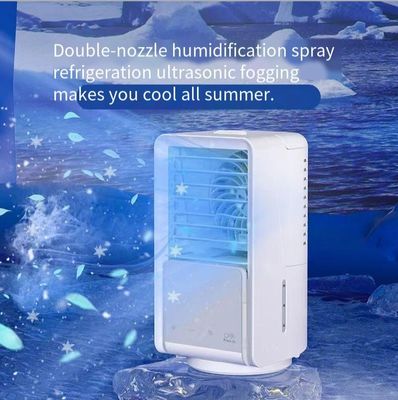 シルクスクリーン印刷 ミニパーソナルスペースエアクーラー 700ml 水タンクとUSB電源