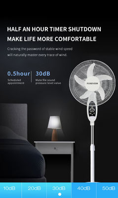 リモコン 16 インチ 携帯型垂直太陽風扇 LED 電球とパネル