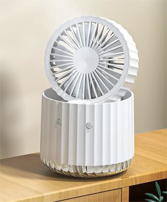 5V ホット湿化噴霧扇 USB デスクトップ充電 小型の扇風機 折りたたみ 可搬式テーブル扇風機 水分化エアクーラー