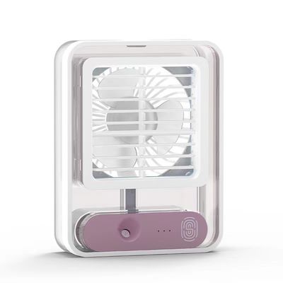 USB 充電可能 420g デスクトップテーブルスタンド エアクーラー エアコン 扇風機 LEDライト