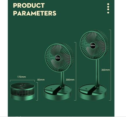 折りたたむ式USB電池扇風機 ホテル用 2000mah 電池式冷却扇風機 3 スピード選択