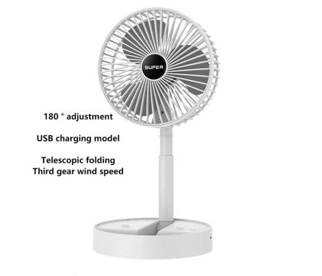 デスクトップ オフィス USB 充電 折りたたむ 望遠鏡扇風機 ミニ ポータブル 電気扇風機 プラスチック