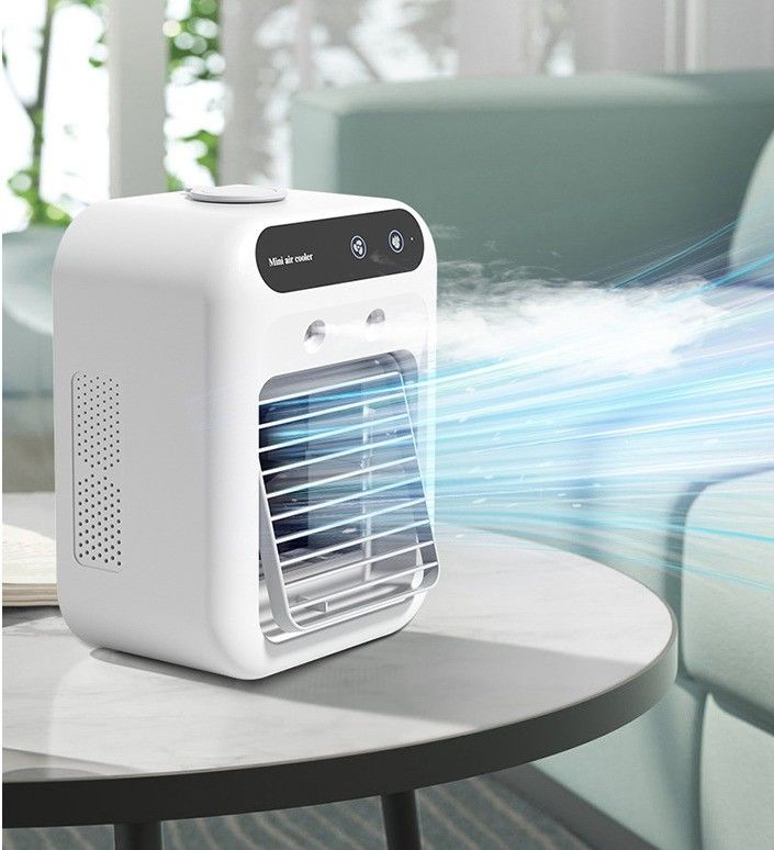 純重量700g 湿気補給器とUSB5V電源付きの携帯テーブル空気冷却扇