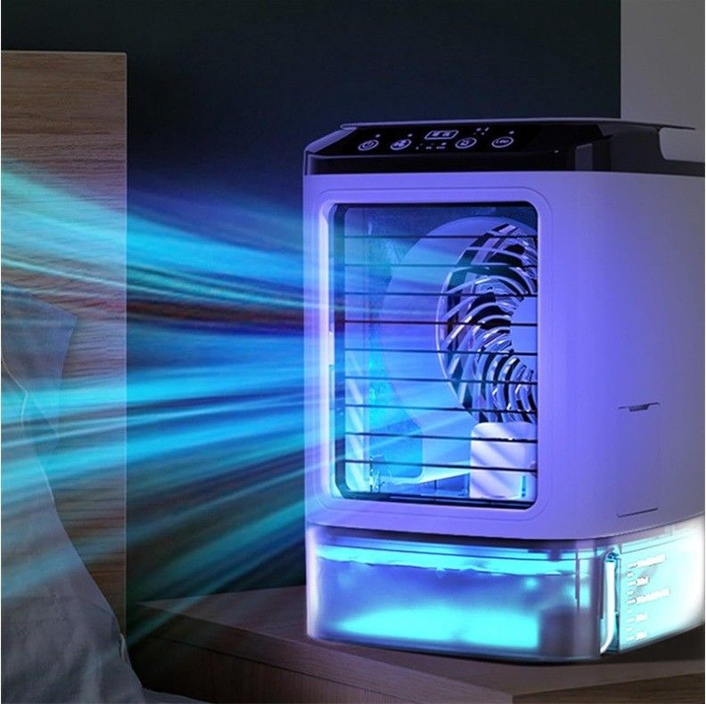 7色 LEDライトエアクーラー ホテルルーム冷却ソリューションのためのスプレー霧機能